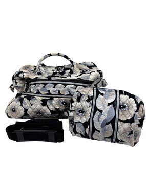 VERA BRADLEY Camellia 2012 Weekender Bag + Lined Bath Duffel Floral Carry-on Y2K